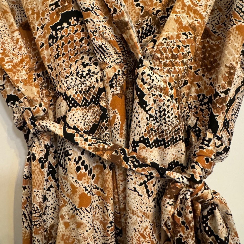 Snake Print Wrap Rhomper - Picture 3 of 3